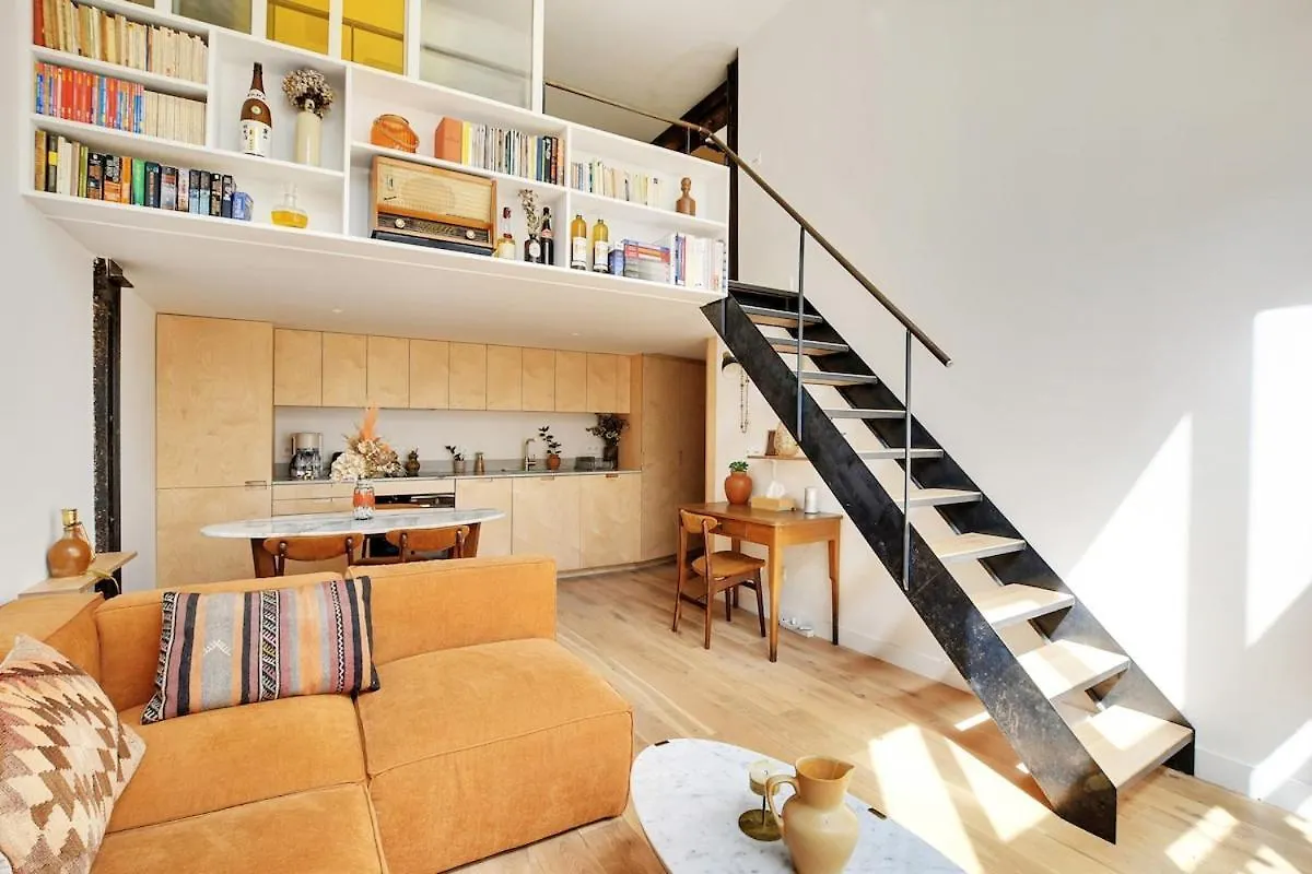 Apartment Bright Loft With Terrace - Belleville Paris